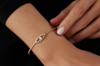 Göz Tasarım Taşlı Kelepçe