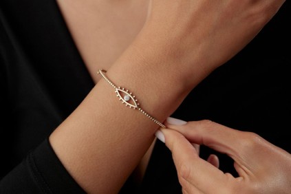 Göz Tasarım Taşlı Kelepçe