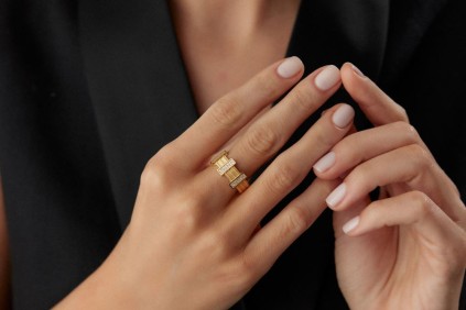 Dikdörtgen Taşlı Kalze Yüzük