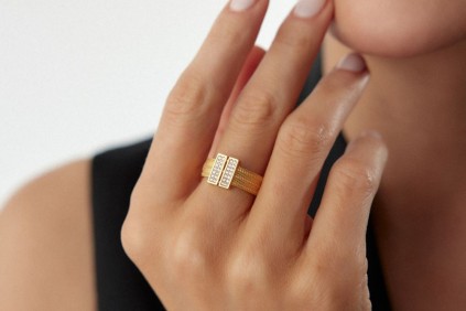 T Taşlı Kalze Yüzük