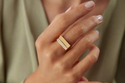 Geometrik Tasarım Taşlı Kalze