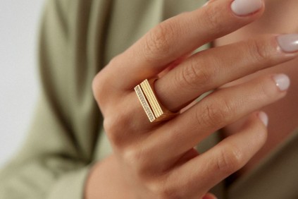 Geometrik Tasarım Taşlı Kalze