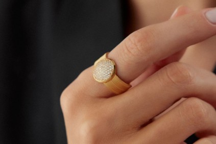 Oval Taşlı Kalze Yüzük