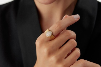 Oval Taşlı Kalze Yüzük