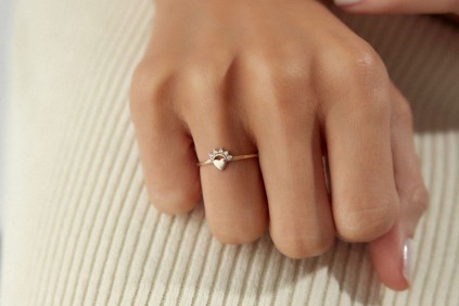 Kalp Taşlı Yüzük