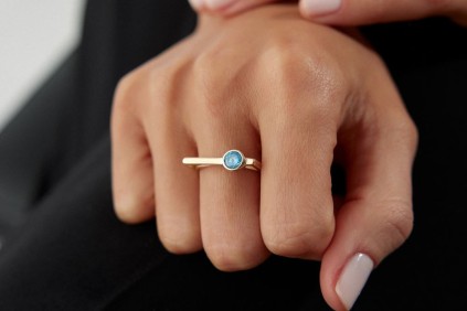 Turkuaz Taşlı Yüzük