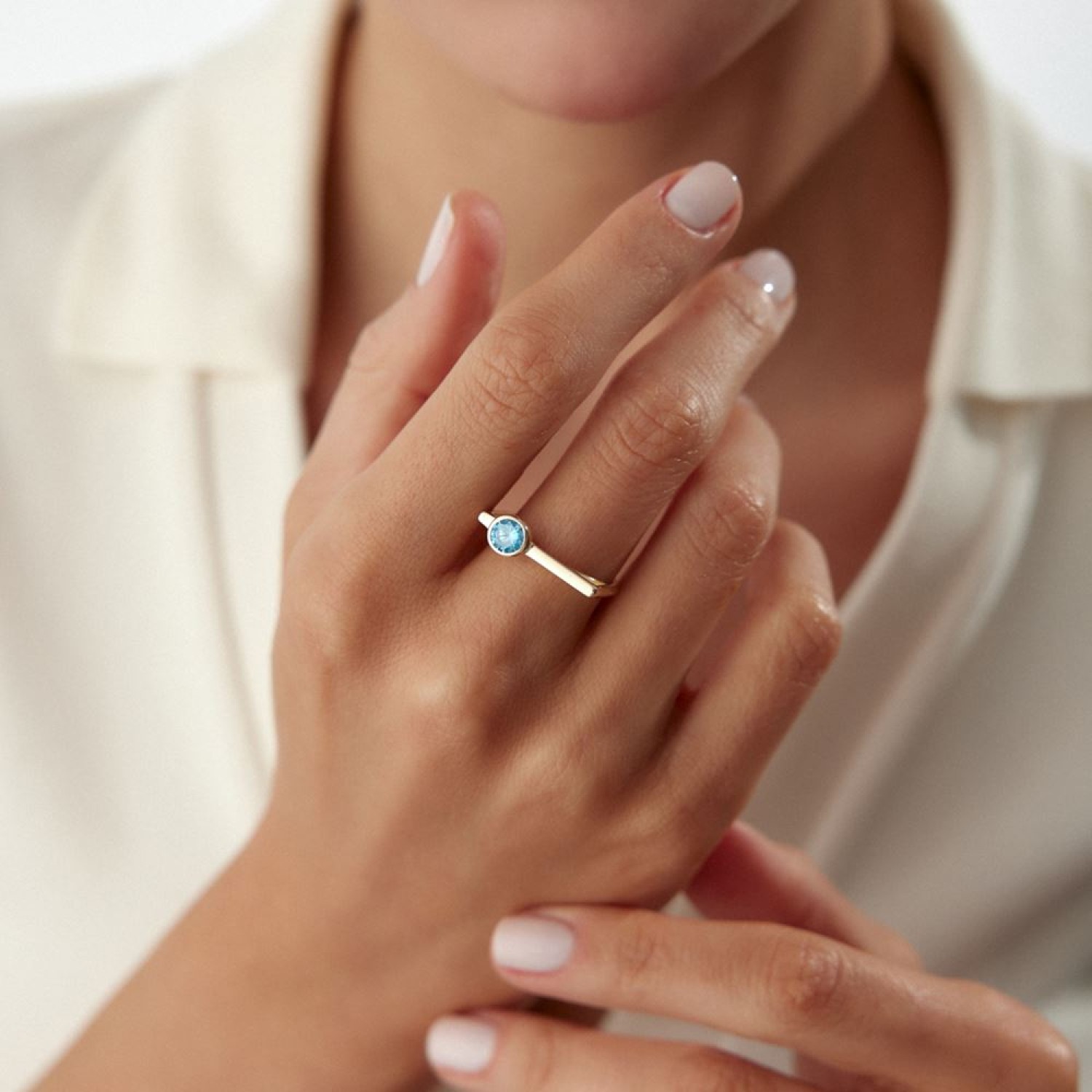 Turkuaz Taşlı Yüzük