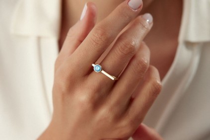 Turkuaz Taşlı Yüzük