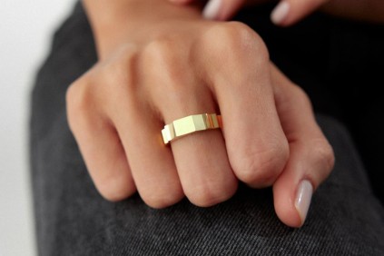 Köşeli Geometrik Tasarım yüzük