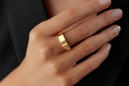 Köşeli Geometrik Tasarım yüzük