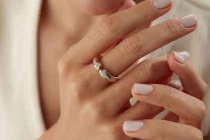 Yılan Tasarım Taşlı Yüzük