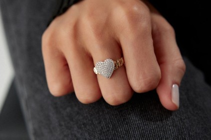 Kalp Taşlı Yüzük