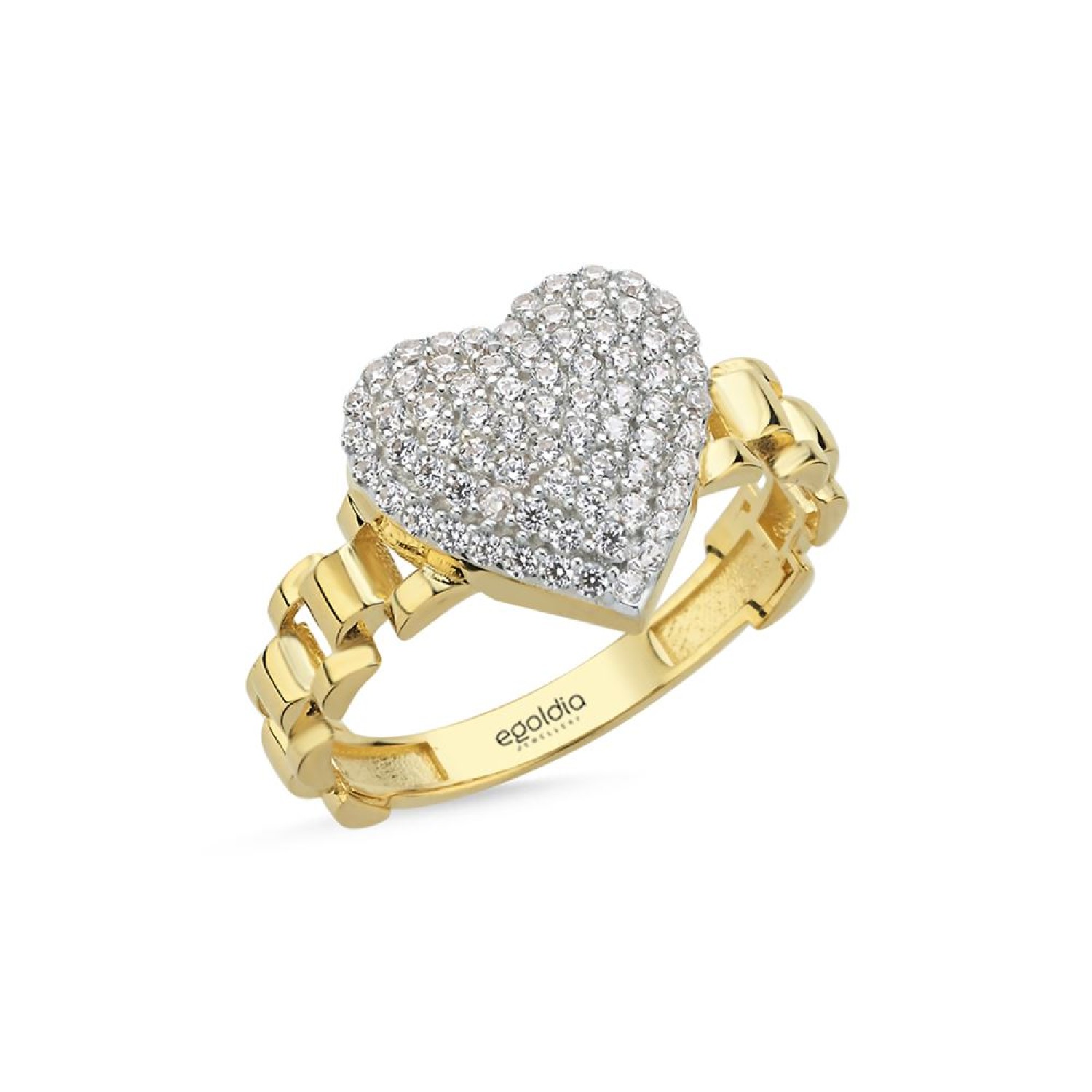 Kalp Taşlı Yüzük