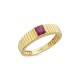 Yakut Taşlı Sıralı Yüzük