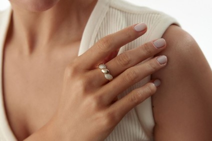 Midye Taşlı Yüzük