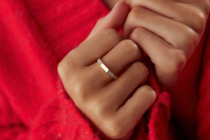 Altıgen Taşlı Yüzük