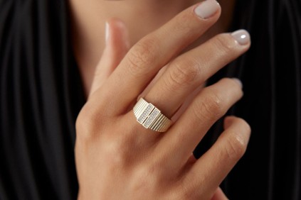 Çift T Taşlı Yüzük