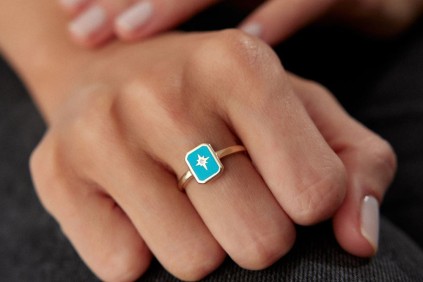 Deniz Yıldız Mineli Yüzük