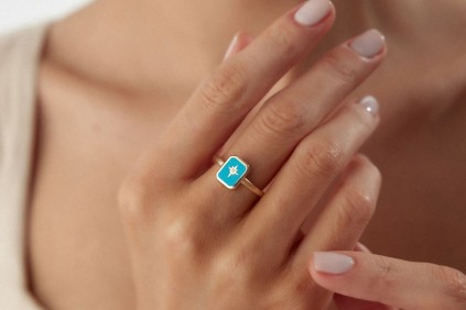 Deniz Yıldız Mineli Yüzük