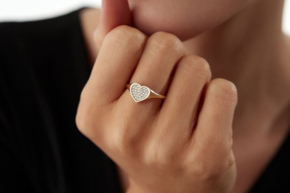 Kalpli Taşlı Yüzük