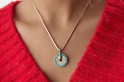 Burç Mineli Kolye Ucu