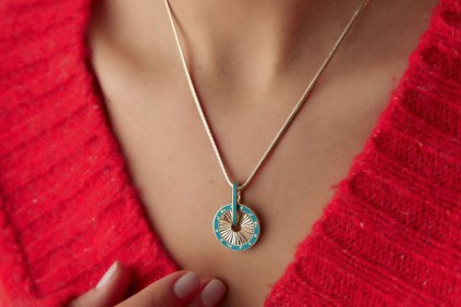 Burç Mineli Kolye Ucu