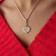 Kalp Baget Taşlı Kolye Ucu