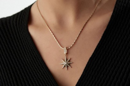 Yıldız Taşlı Kolye Ucu