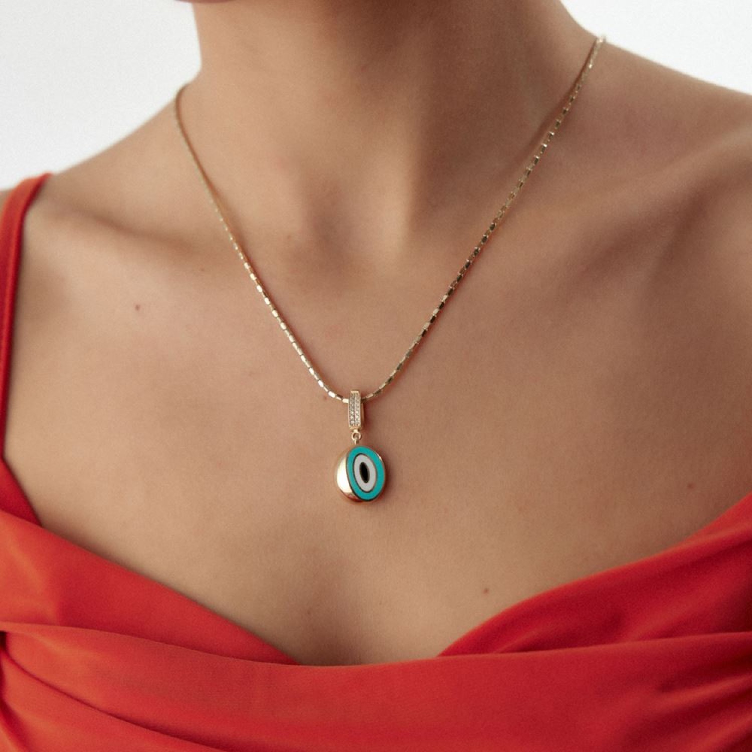 Göz Mineli Kolye Ucu