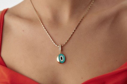 Göz Mineli Kolye Ucu