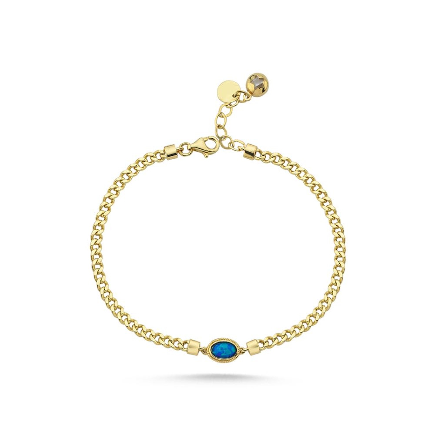 Simli Mavi Taşlı Gurmet Bileklik