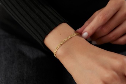 Kırmızı İtalyan Örme Bileklik