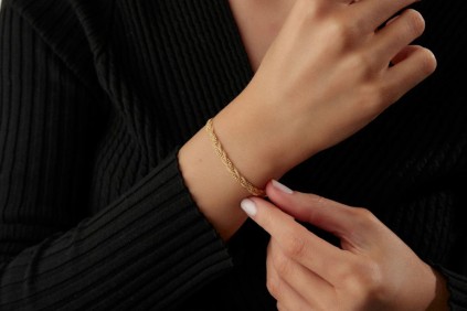 Kırmızı İtalyan Örme Bileklik