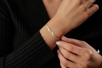 Kırmızı İtalyan Burgu Kalemli Bileklik