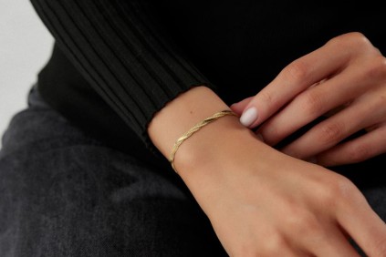 Kırmızı İtalyan Burgu Kalemli Bileklik