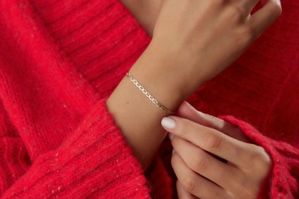 İtalyan Oval Çizgi Tasarım Bileklik