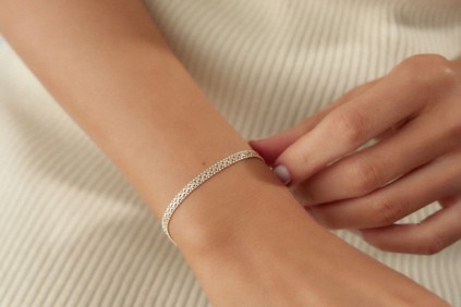 İtalyan Oluklu Nokta Tasarım Bileklik