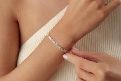 İtalyan Oluklu Nokta Tasarım Bileklik