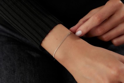 İtalyan İki Sıra Balıksırtı Bileklik