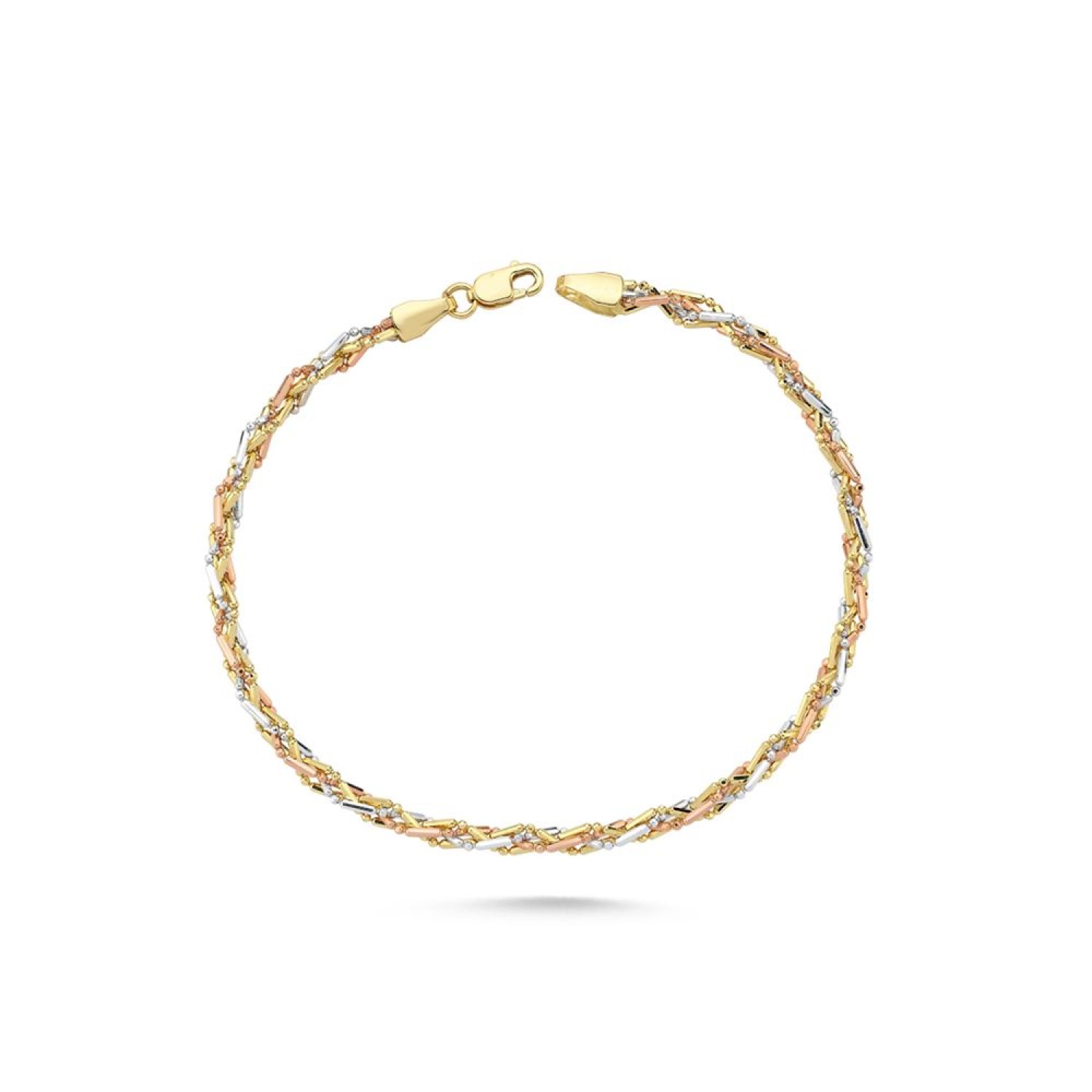 İtalyan Üç Renk Burgu Tasarım Bileklik