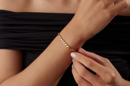 Pullu Zincir Bileklik 19 Cm