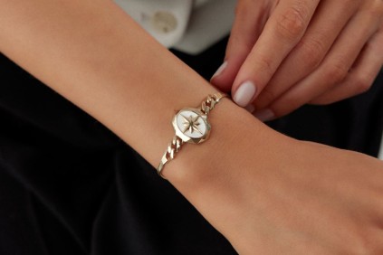 Kuzey Yıldız İtalyan Beyaz Mineli Bileklik