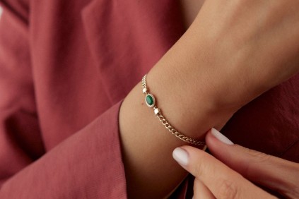 Gurmet Yeşil Taşlı Bileklik