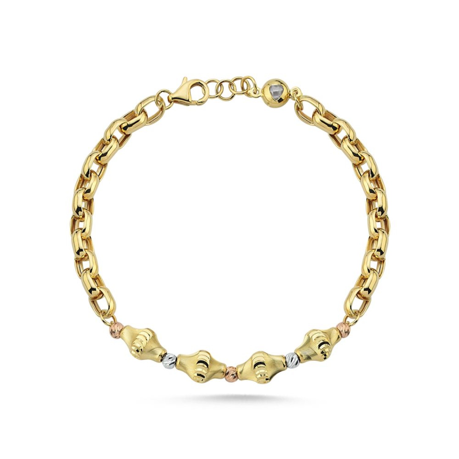 Silindir Dorika Halka Zincir Bileklik