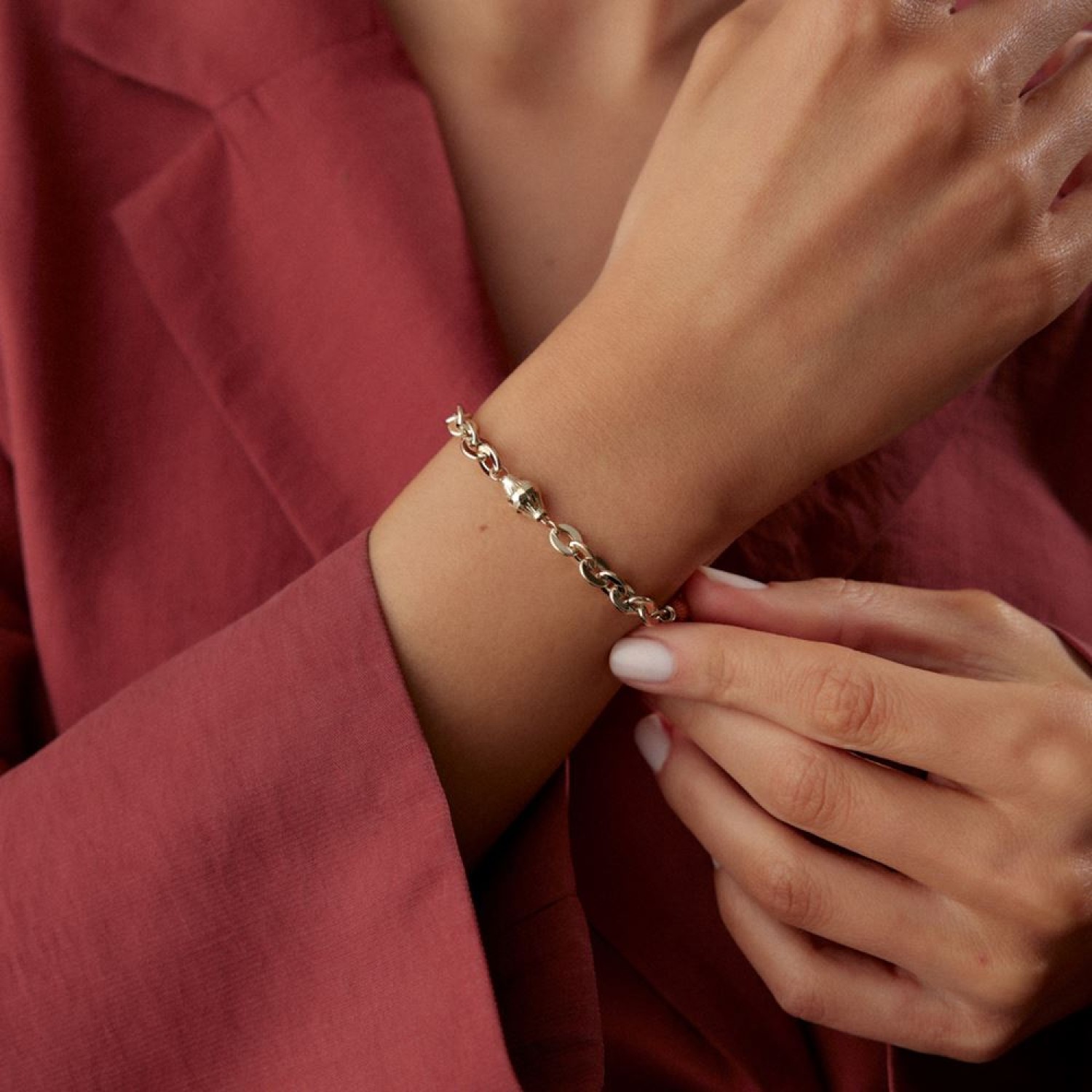 Silindir Kalemli Halka Zincir Bileklik