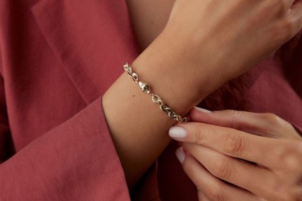 Silindir Kalemli Halka Zincir Bileklik