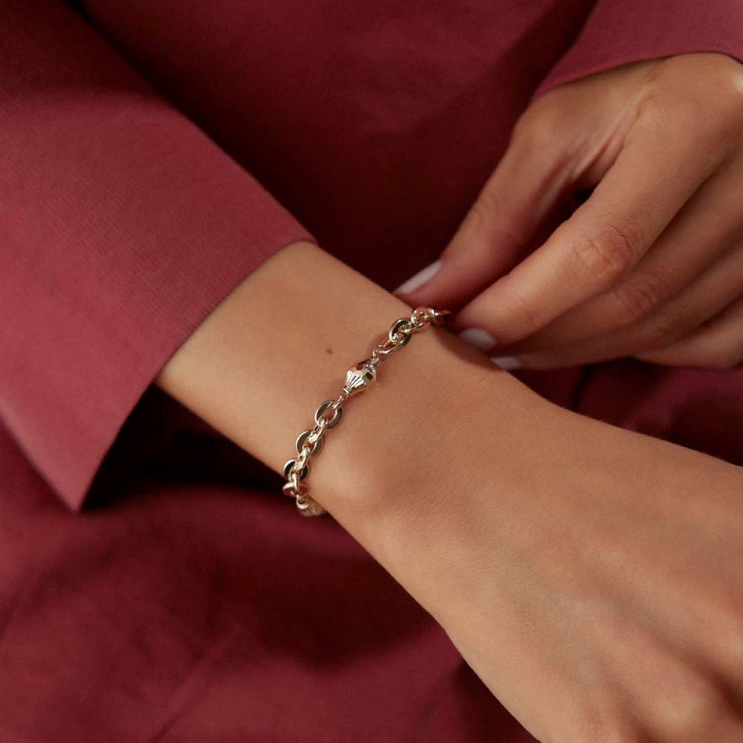 Silindir Kalemli Halka Zincir Bileklik