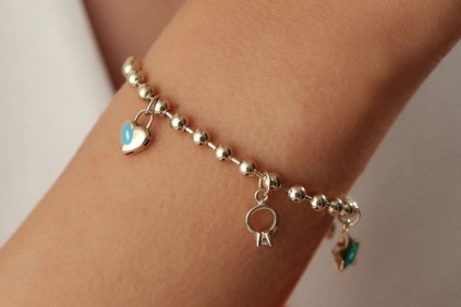 Kalp Yıldız Yonca Tektaş Taşlı Bileklik