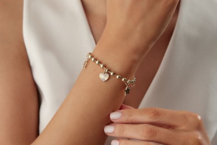 Kalp Yıldız Tektaş Taşlı Toplu Bileklik