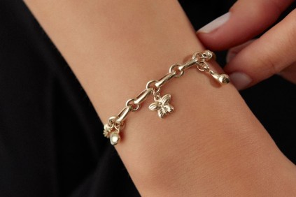 Damla Kalp Kelebek Ataç Bileklik